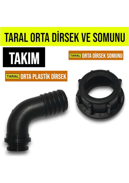Taral Orta Plastik Dirsek ve Somunu Takım
