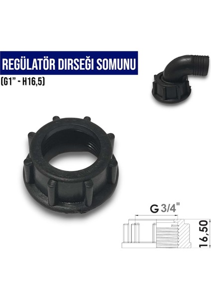 Regülatör Plastik Dirsek Somunu