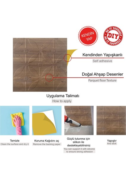Kendinden Yapışkanlı 3D Kabartmalı Pvc Duvar Paneli Antik Yuvarlak Desen 41x41 Cm/ 6 Adet /1 M²