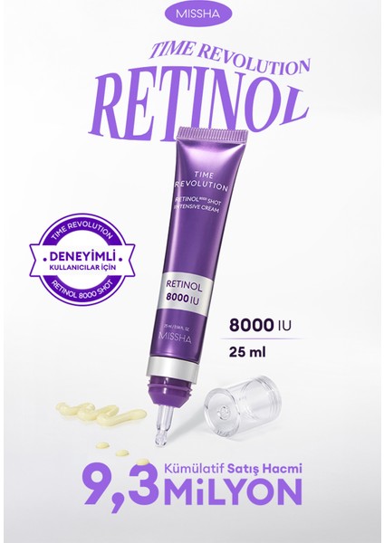 Karşıtı, Yüksek Retinol Içerikli Krem Time Revolution Retinol 8000 Shot Intensive Cream