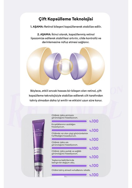 Karşıtı, Yüksek Retinol Içerikli Krem Time Revolution Retinol 8000 Shot Intensive Cream