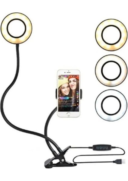 9 Mod LED Çok Fonksiyonlu Akrobat Masa Lambası Şiddeti Ayarlanabilir 3 Farklı Işık Rengi USB Girişli