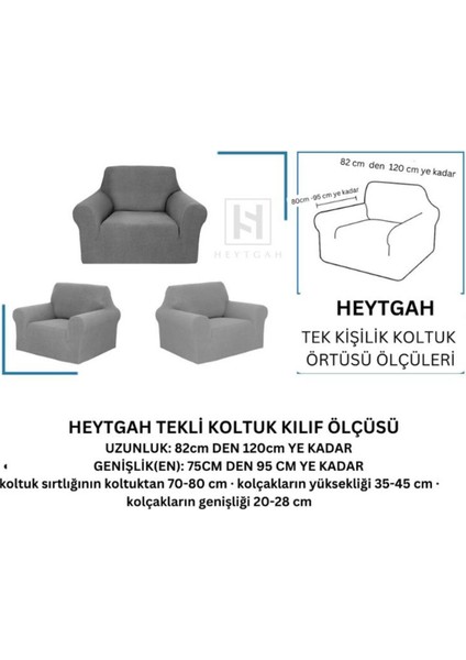 Likrali Pitikare DESEN(3211) Koltuk Kılıfı, Lastikli Esnek Yikanabilir Koltuk Çekyat Örtüsü Krem
