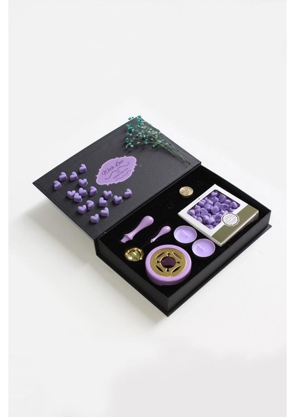 Mum Mührü Uygulama Seti Mor Kendin Yap Mühür Seti 7 Parça BBS1015