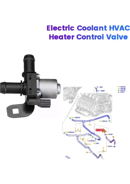 Araba Hvac Isıtıcı Kontrol Vanası FL3Z-18495-A FL3Z-18495-B Ford F-150 2015-2020 Elektrikli Soğutma Vanası Gates JL3Z18495F (Yurt Dışından) fırsatları