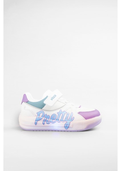 Pretty Işıklı Kız Bebek Beyaz Sneaker