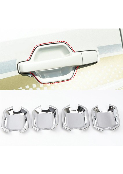 Araba Stili Krom Kollar Kaseler Çerçeve Kapak Trim Mitsubishi Pajero V80 V93 V95 V97 V98 2007-2021 (Yurt Dışından)