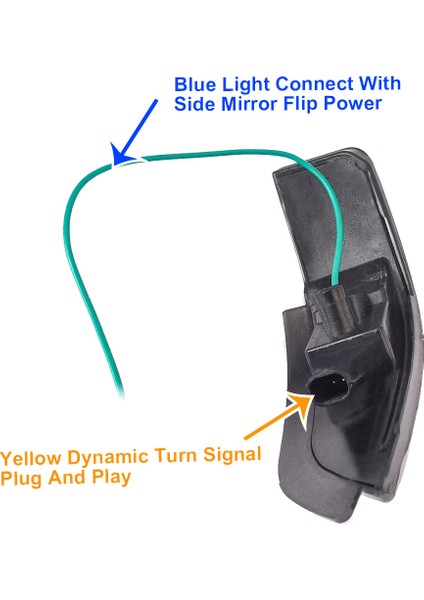 Araba LED Dinamik Dikiz Aynası Işık Dönüş Sinyali Göstergesi Toyota Corolla Yaris XP130 Auris Camry Prius Mavi Işık (Yurt Dışından) modelleri