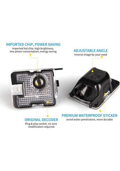 2 Adet Araba Yan LED Aydınlatma Burcu Projeksiyon Lambası Dikiz Aynası Aydınlatma Hoşgeldiniz Işığı Fox Focus Rs St (Yurt Dışından) fırsatları