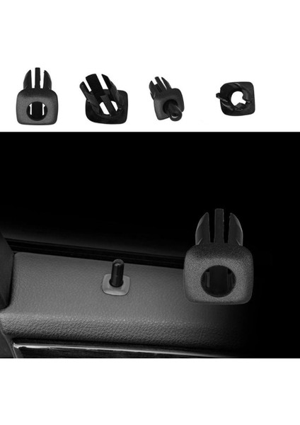 Kapı Pimi Kılavuz Trim Paneli Kilitleme Düğmesi Düğme Kapağı Siyah Araba Kapı ve Pencere Için -Bmw 5 Serisi F10 F18 4 Adet (Yurt Dışından)