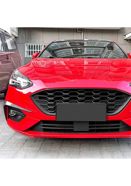 Araba Ön Ön Tampon Splitter Spoiler Şeritler Ford Focus St Hattı 2019-2022 Ön Hava Bıçağı Trimler Karbon Fiber Abs (Yurt Dışından)