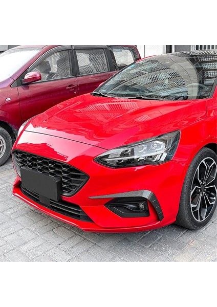 Araba Ön Ön Tampon Splitter Spoiler Şeritler Ford Focus St Hattı 2019-2022 Ön Hava Bıçağı Trimler Karbon Fiber Abs (Yurt Dışından)