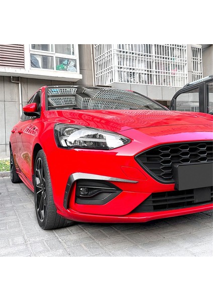Araba Ön Ön Tampon Splitter Spoiler Şeritler Ford Focus St Hattı 2019-2022 Ön Hava Bıçağı Trimler Karbon Fiber Abs (Yurt Dışından)