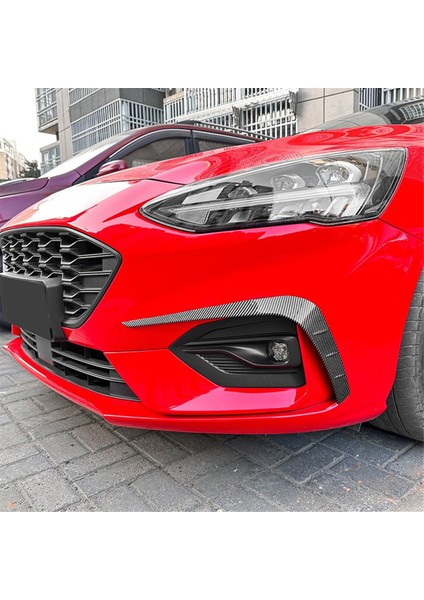Araba Ön Ön Tampon Splitter Spoiler Şeritler Ford Focus St Hattı 2019-2022 Ön Hava Bıçağı Trimler Karbon Fiber Abs (Yurt Dışından)