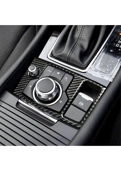 Araba Çıkartmaları Kapak Multimedya Düğmesi Döşeme Mazda 3 Axela Aksesuarları Dayanıklı Araba Karbon Fiber Dekoratif Sağ Sürüş (Yurt Dışından) indirimleri