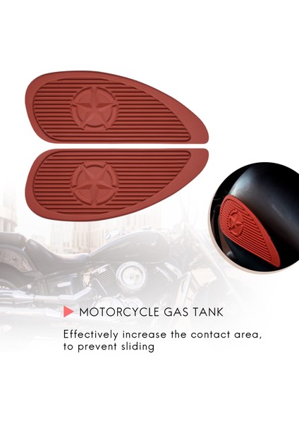 1 Çift Motosiklet Tankı Çekiş Pedi Yan Gaz Diz Tutma Koruyucusu Kaymaz Etiket Kawasaki Suzuki Honda Kahverengi (Yurt Dışından) fiyatları