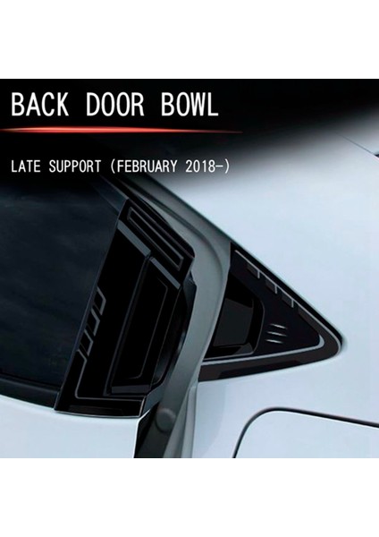 Araba Parlak Siyah Arka Cam Üçgen Panjur Deklanşör Kapağı Trim Pencere Yan Havalandırma Trim Honda Hrv Hr-V Vezel 2021 2022 (Yurt Dışından)