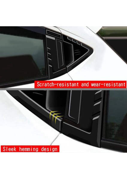 Araba Parlak Siyah Arka Cam Üçgen Panjur Deklanşör Kapağı Trim Pencere Yan Havalandırma Trim Honda Hrv Hr-V Vezel 2021 2022 (Yurt Dışından)