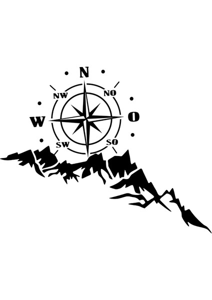 Araba Suv Evrensel Kaput Sticker Dağ Pusulası Grafik Çıkartma Sticker Dekorasyon (Yurt Dışından) indirimleri