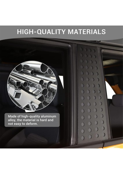 B Sütun Çıkartmaları Pencere Orta Sütun Paneli Kapağı Ford Bronco 2021-2023 B Sütun Trim Kapağı Aksesuarları Alüminyum (Yurt Dışından) indirimleri