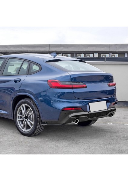 Araba Arka Ön Tampon Difüzör Splitter Winglet Önlük Bmw Için Rüzgarlık X4 G02 M Spor 2018-2021 Parlak Siyah (Yurt Dışından)