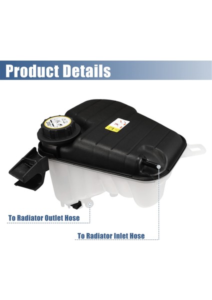 C2D36877 C2Z29118 Jaguar Xf 2009-2015 Için Sensörlü Soğutma Sıvısı Genleşme Tankı C2D36671 C2Z22872 (Yurt Dışından)