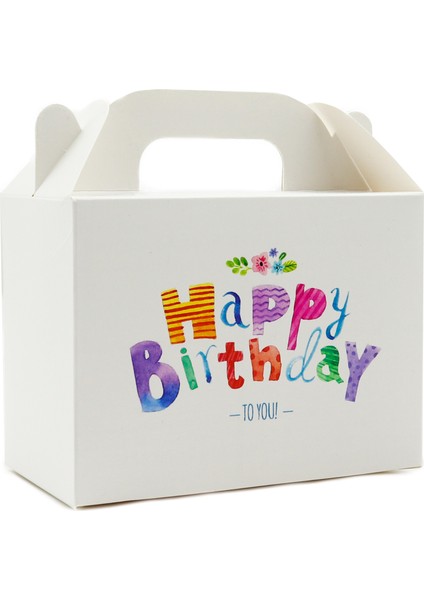 10 x 14 Doğum Günü Temalı El Geçme Hediye Kutusu M2 (3'lü Set)