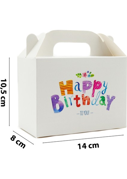 10 x 14 Doğum Günü Temalı El Geçme Hediye Kutusu M2 (3'lü Set)