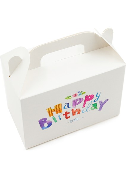 10 x 14 Doğum Günü Temalı El Geçme Hediye Kutusu M2 (3'lü Set)