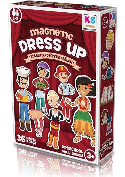 MD174 Ks, Magnetic Dress Up - Eşleştir・değiştir・eğlen / +3 Yaş