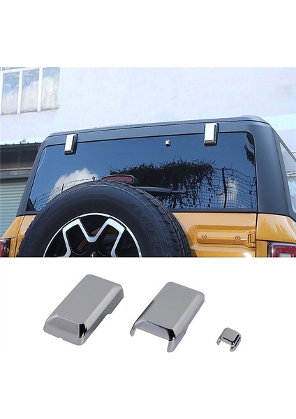 Bagaj Kapağı Cam Menteşe Kapağı Trim Koruyucu Dekorasyon Iç Aksesuarları Ford Bronco 2021 2022 Için, Abs Gümüş (Yurt Dışından) fırsatları