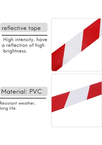 10M x 5cm Emniyet Uyarı Bandı Reflektif Bant Kendinden Yapışkanlı Bant Reflektif Şerit Trafik Yansıtıcı Çıkartmalar Renk: Kırmızı + Beyaz (Yurt Dışından) indirimleri
