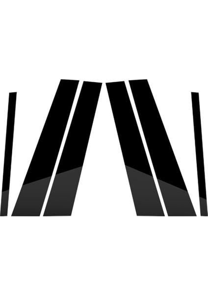 Bmw-X1 2010-2015 Için Araba Kapı Pencere Bc Sütun Mesajları Kapak Şerit Paneli Trim Pc Siyah 6 Paket (Yurt Dışından)