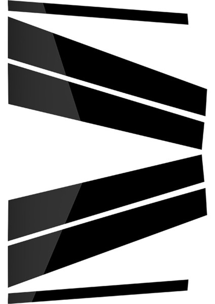 Bmw-X1 2010-2015 Için Araba Kapı Pencere Bc Sütun Mesajları Kapak Şerit Paneli Trim Pc Siyah 6 Paket (Yurt Dışından) fiyatları