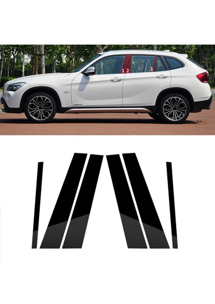 Bmw-X1 2010-2015 Için Araba Kapı Pencere Bc Sütun Mesajları Kapak Şerit Paneli Trim Pc Siyah 6 Paket (Yurt Dışından) modelleri