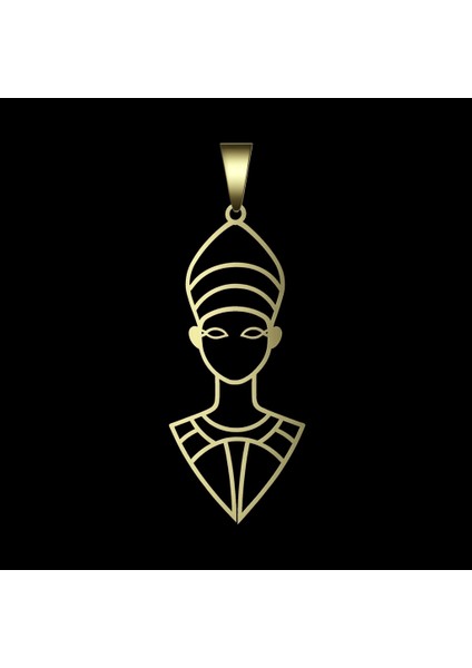 8 Ayar Altın Kolye Ucu Nefertiti GM4357 1 gr