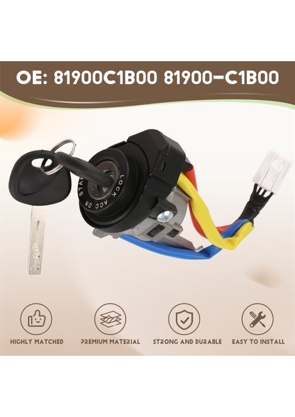 Hyundai Sonata 2015-2019 Için Kontak Kilidi Silindiri ve Anahtarı Kontak Anahtarı 81900C1B00 81900-C1B00 (Yurt Dışından) indirimleri