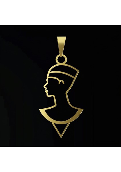 8 Ayar Altın Kolye Ucu Nefertiti GM4355 1 gr
