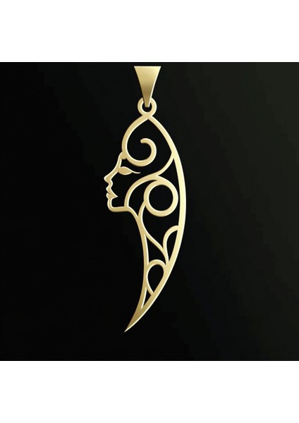 8 Ayar Altın Kolye Ucu Nefertiti GM4354 1 gr