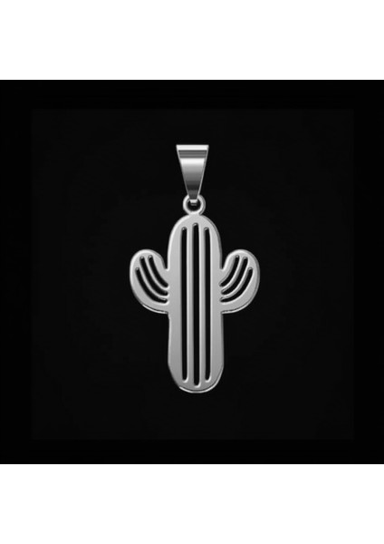 925 Ayar gümüş kolye kaktüs SM4443
