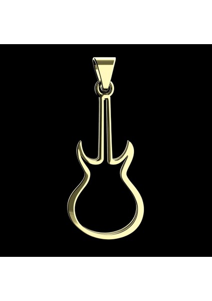 14 Ayar Altın Kolye Ucu Gitar GM4401 1 gr
