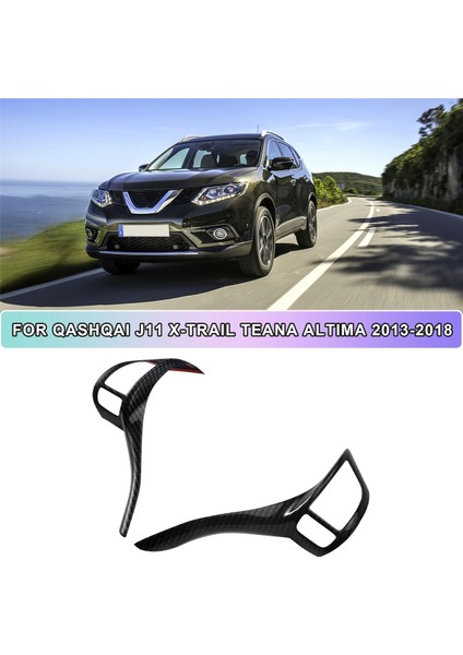 Nissan Qashqai J11 X-Trail Teana Altima 2013-2018 Karbon Fiber Direksiyon Simidi Anahtarı Düğme Kapağı Kapak Şerit Trim (Yurt Dışından) indirimleri