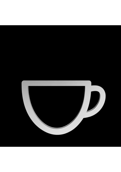 925 Ayar gümüş kolye kahve fincanı SM4454