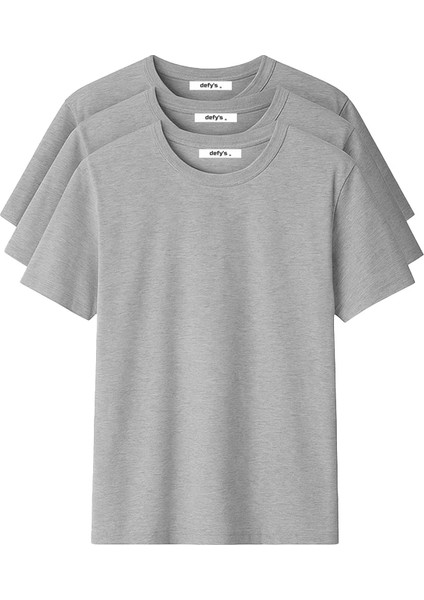 Erkek 3’lü Basic Regular Fit Bisiklet Yaka Tişört Seti
