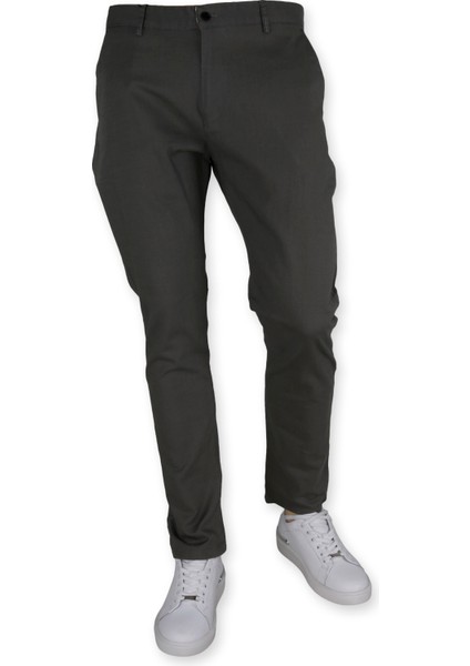 Erkek Terleme Yapmaz Slim Fit Kanvas Pantolon 5555-HAKI