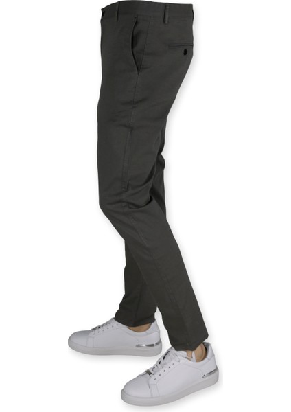 Erkek Terleme Yapmaz Slim Fit Kanvas Pantolon 5555-HAKI fırsatları