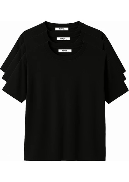 Erkek 3’lü Basic Regular Fit Bisiklet Yaka Tişört Seti
