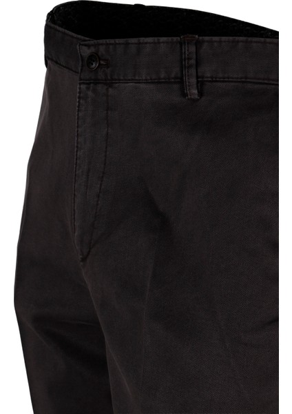 Erkek Terleme Yapmaz Regular Fit Keten Pantolon 0550-KAHVE