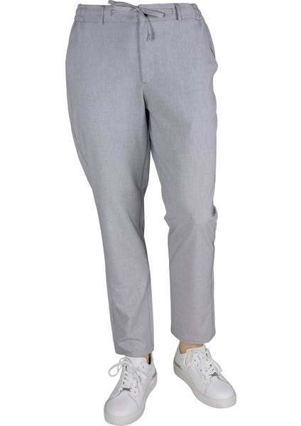 Erkek Terleme Yapmaz Beli Lastikli Bağcıklı Jogger Pantolon 2832-GRİ