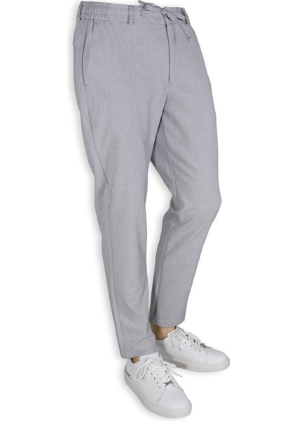 Erkek Terleme Yapmaz Beli Lastikli Bağcıklı Jogger Pantolon 2832-GRİ fiyatları